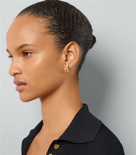 gucci hoop earrings with interlocking g|gucci g earrings harrods.